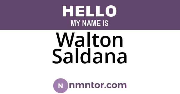 Walton Saldana