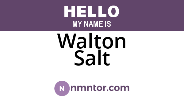 Walton Salt