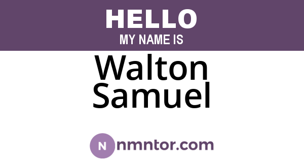 Walton Samuel