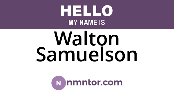 Walton Samuelson