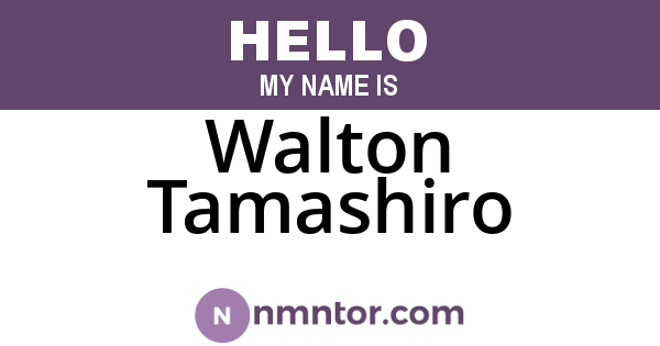 Walton Tamashiro