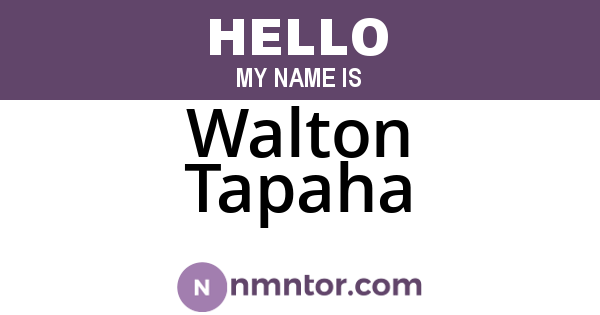 Walton Tapaha