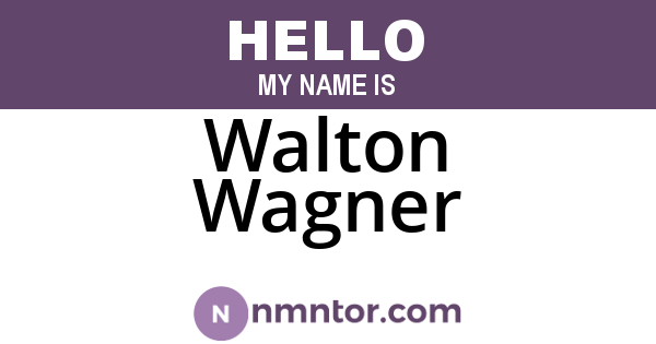 Walton Wagner