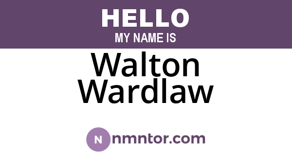 Walton Wardlaw