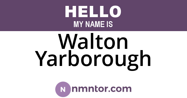 Walton Yarborough