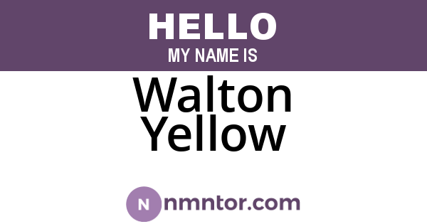 Walton Yellow