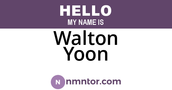Walton Yoon