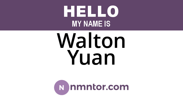 Walton Yuan