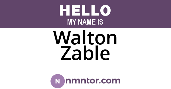 Walton Zable