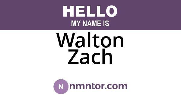 Walton Zach