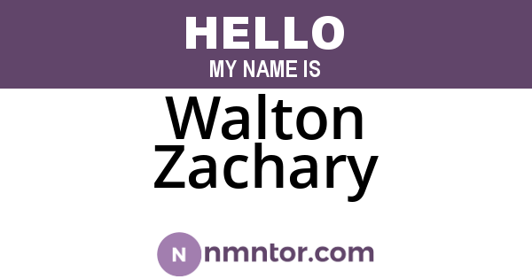 Walton Zachary