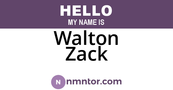 Walton Zack