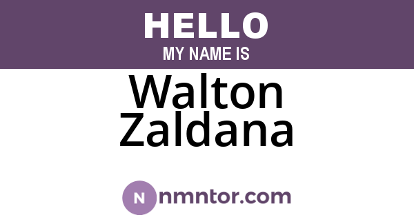 Walton Zaldana