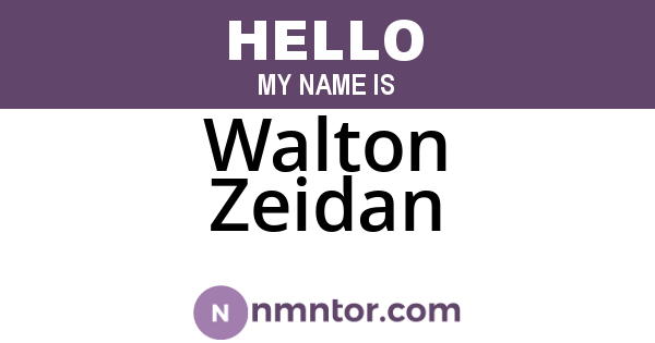 Walton Zeidan