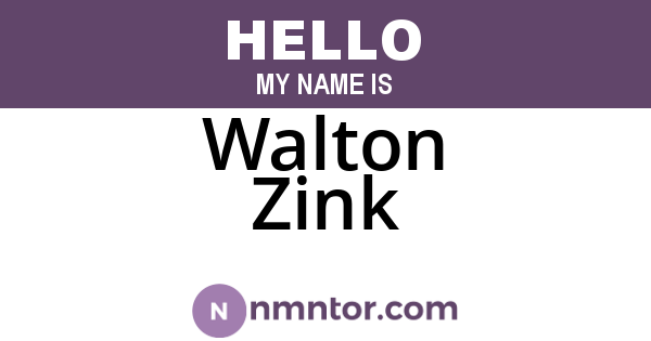 Walton Zink