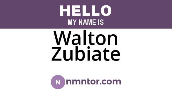 Walton Zubiate