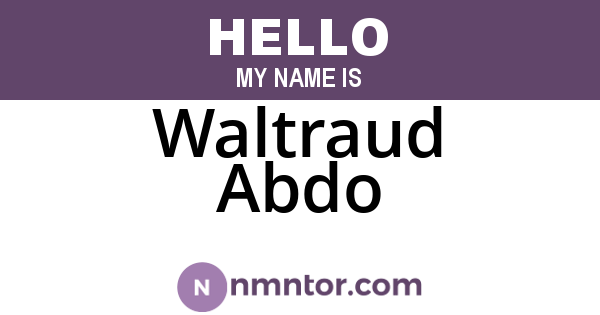 Waltraud Abdo