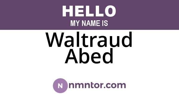 Waltraud Abed