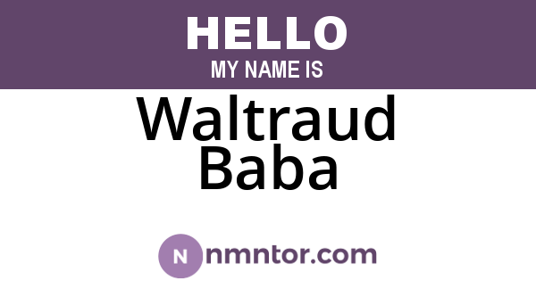 Waltraud Baba