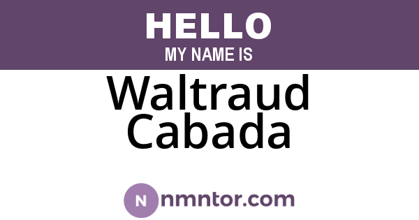 Waltraud Cabada