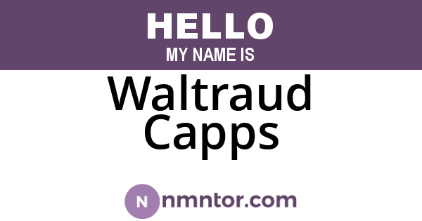 Waltraud Capps