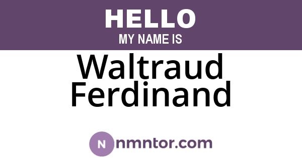 Waltraud Ferdinand