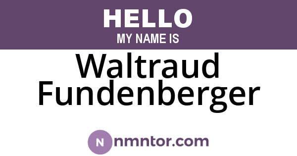 Waltraud Fundenberger