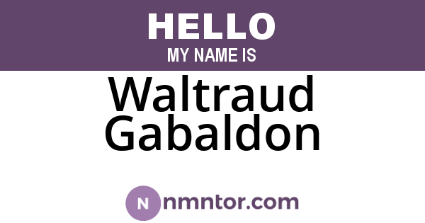 Waltraud Gabaldon