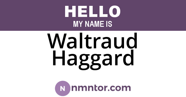 Waltraud Haggard