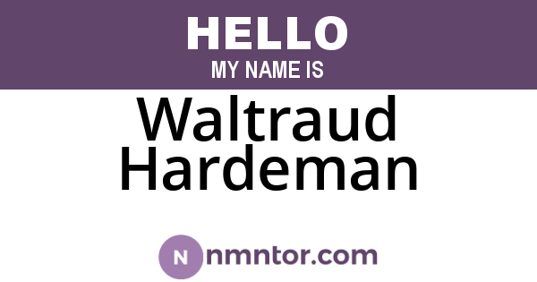 Waltraud Hardeman