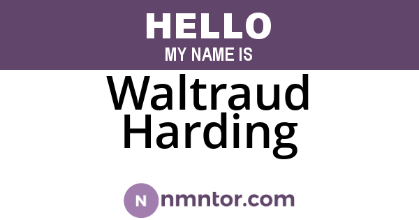 Waltraud Harding