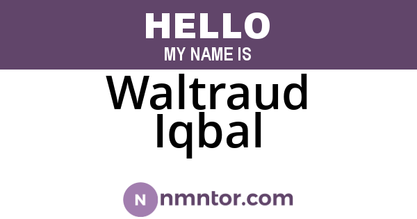 Waltraud Iqbal
