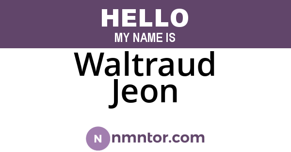Waltraud Jeon