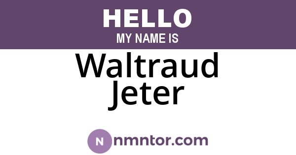 Waltraud Jeter