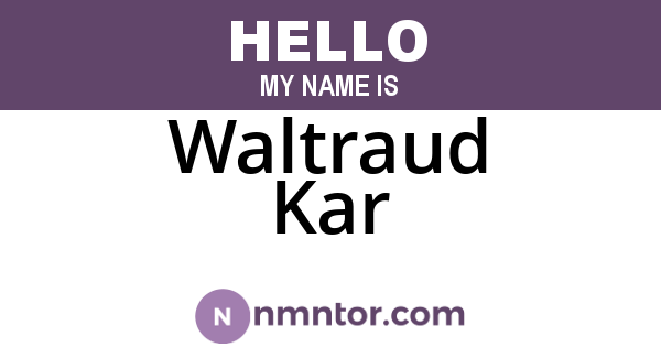 Waltraud Kar