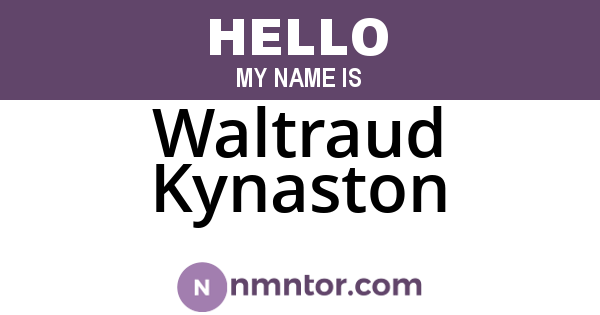 Waltraud Kynaston