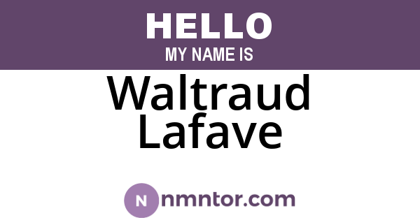 Waltraud Lafave
