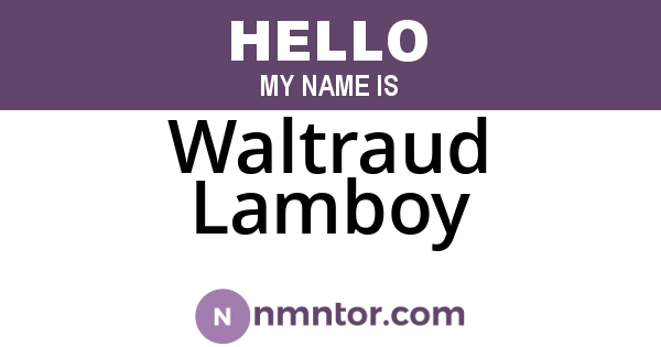Waltraud Lamboy