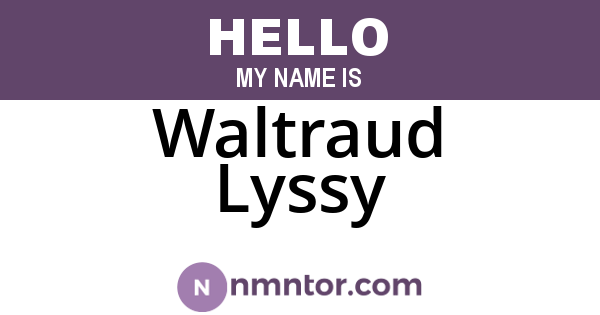 Waltraud Lyssy