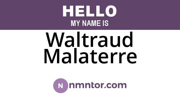 Waltraud Malaterre