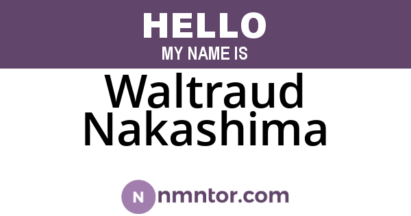 Waltraud Nakashima