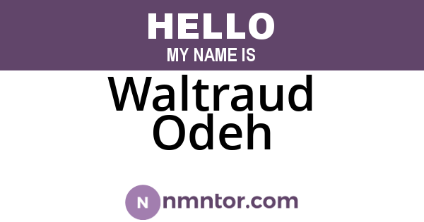 Waltraud Odeh