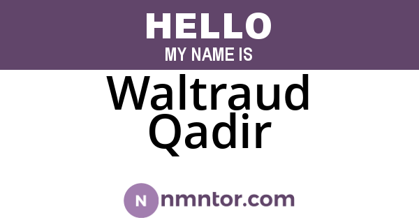 Waltraud Qadir
