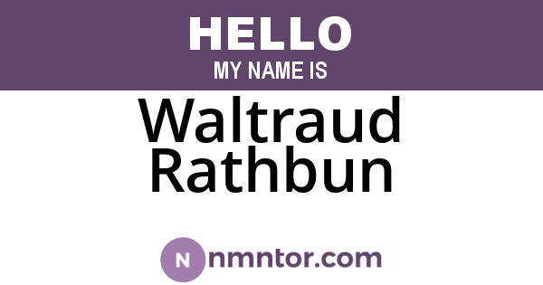 Waltraud Rathbun