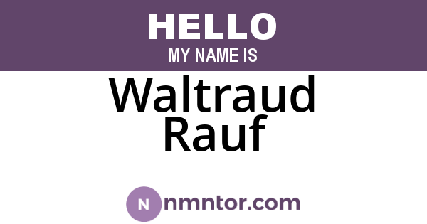 Waltraud Rauf