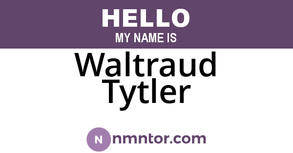 Waltraud Tytler