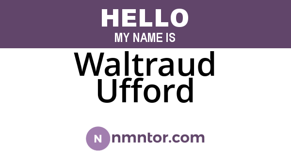 Waltraud Ufford