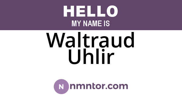 Waltraud Uhlir