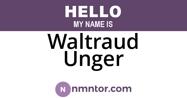Waltraud Unger