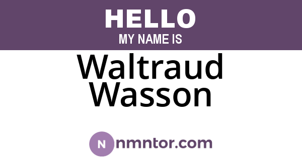 Waltraud Wasson
